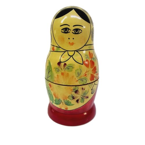 Charmig Matryoshka-docka – Handmålat Set med 6 Dockor