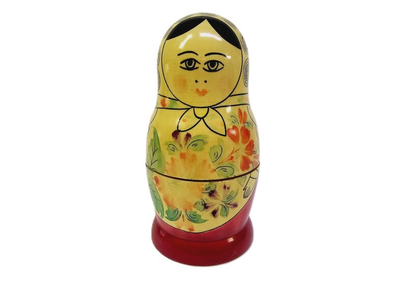Charmig Matryoshka-docka – Handmålat Set med 6 Dockor