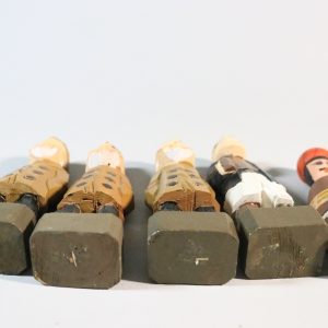 5st Träfigurer, fiskegubbar, pirat, Indisk-klädd