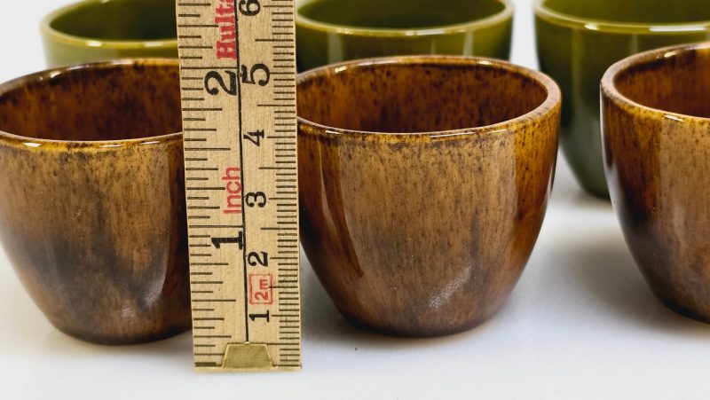 Rustik charm: Set med 6 små keramikkoppar