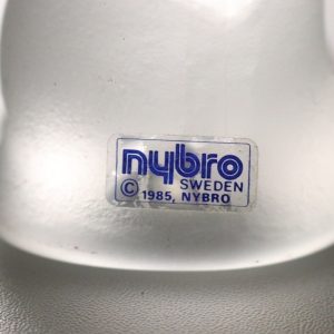 Glasfigurin, nalle, Nybro Sweden 1985
