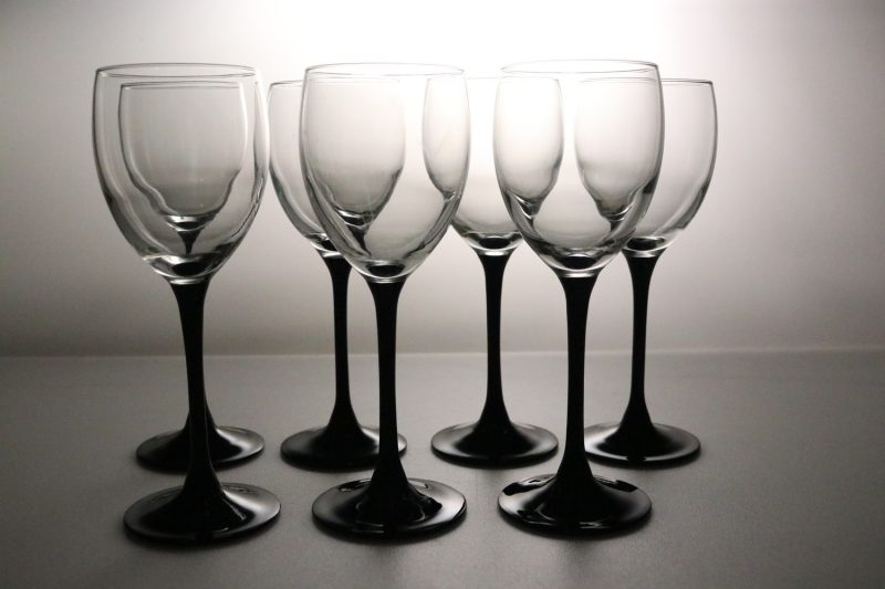 7st vinglas, Domino Signature Black från CRISTAL D'ARQUES-DURAND