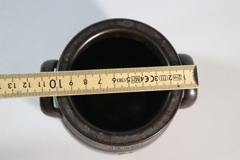 Mörkbrun krus, stengods, Höganäs 1/2L