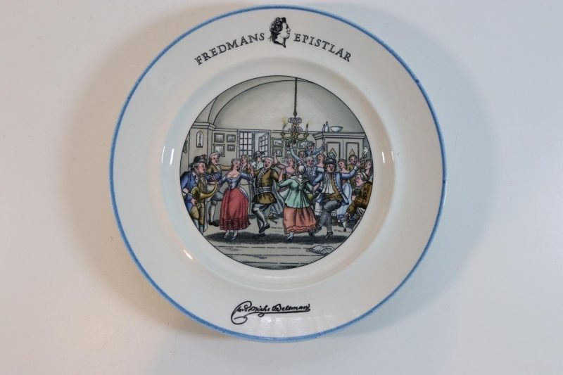 GUSTAVSBERG BELLMAN ASSIETT FREDMANS EPISTLAR NR 62 FYRKLÖVER PORSLIN