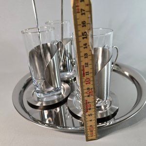 Elegant Te- och Kaffeservis i Rostfritt Stål