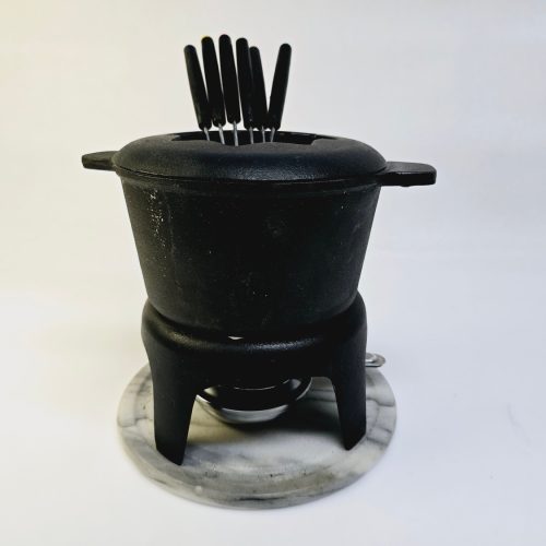 Fondue-set i gjutjärn med tillbehör – robust och klassiskt