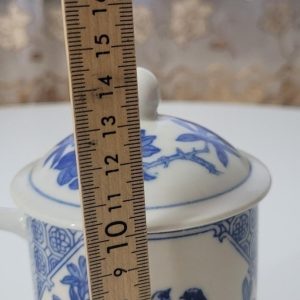 TEKOPP med lock, porslin, Kina