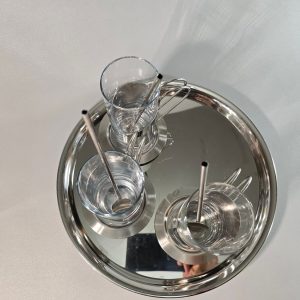 Elegant Te- och Kaffeservis i Rostfritt Stål
