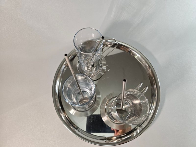 Elegant Te- och Kaffeservis i Rostfritt Stål
