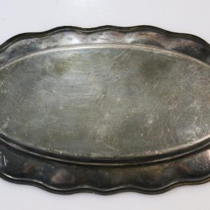 Vacker äldre nysilverbricka, Prima Nysilver, 22,5cm