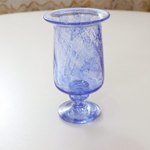 Lila vas på fot, 14cm