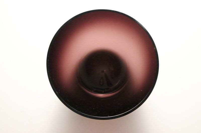 Skål, glas, burgundy - 15cm