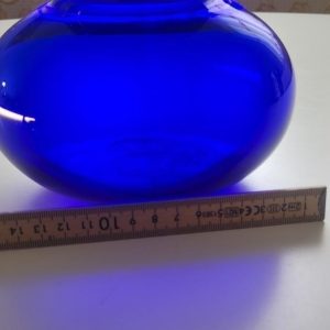 LOCKSKÅL, glas, Potpurriburk, koboltblå