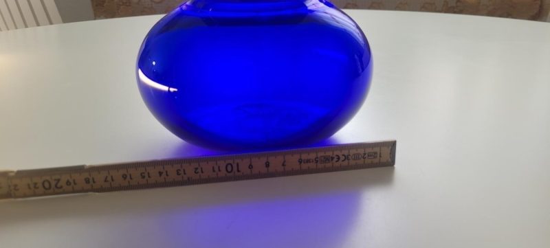 LOCKSKÅL, glas, Potpurriburk, koboltblå