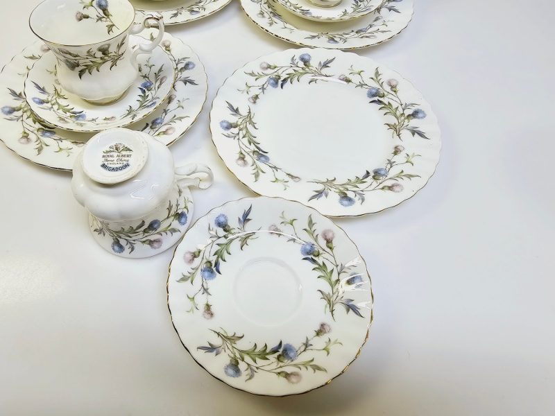 Elegant teservis "Brigadoon" från Royal Albert – 4 set