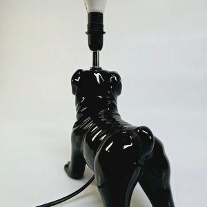 Unik svart bulldog-lampa – modern design för en lekfull inredning