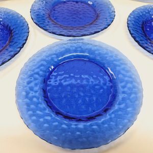 Blå Glasassietter – Set om 6 St, Elegant och Tidlös Design