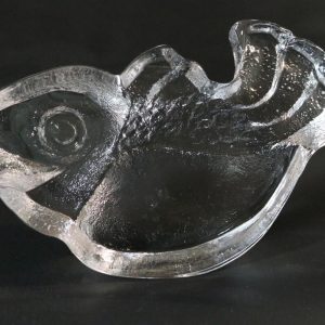 SKRUF Glasbruk Lars Hellsten signerad äldre glasdjur glas djur fisk längd 15cm