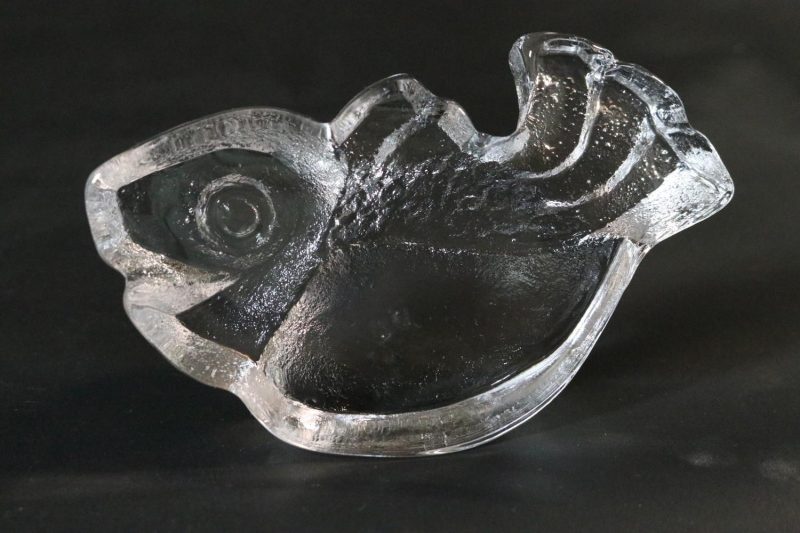 SKRUF Glasbruk Lars Hellsten signerad äldre glasdjur glas djur fisk längd 15cm