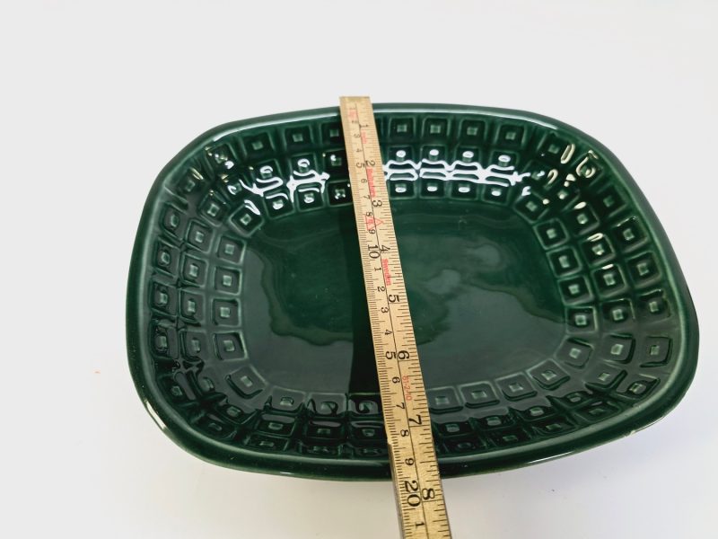 Vintage JIE Gantofta Grönt Serveringsfat – Skandinavisk Retrodesign