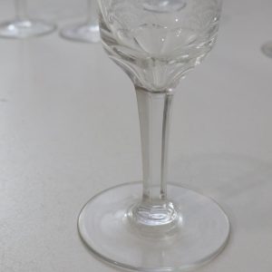 Glasservis med graverad dekor - 6st