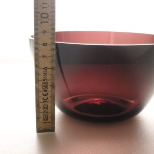 Skål, glas, burgundy - 15cm