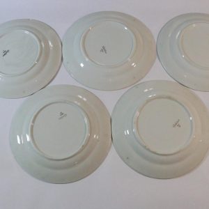 5st förrättstallrikar Gefle "Guldros", nagg förekommer - 20cm