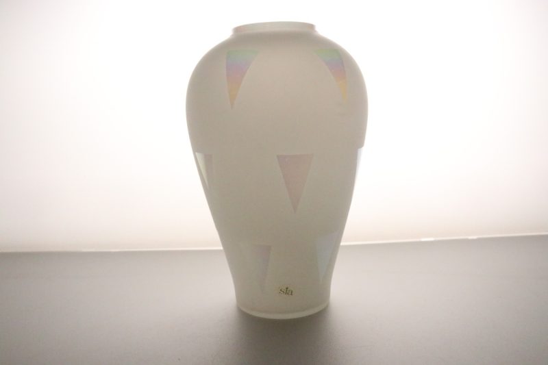 Exklusiv 25cm Glasvas från Sia Glasbruk, Sverige