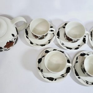 Teservis, 7 delar, porslin, "Tea for two", Arabia, Finland GUNVOR OLIN-GRÖNQVIST