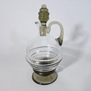 KARAFF, rökfärgat glas och klarglas, Sannolikt Sandviks Glasbruk