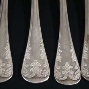 Elegant Bestickset i Nysilver – 11 Gafflar och 2 Skedar, 21 cm