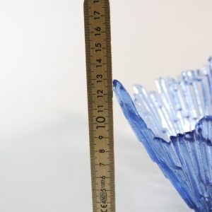 GLASSKÅL. troligen Istappsskål,  Snapphane Glasbruk 23cm