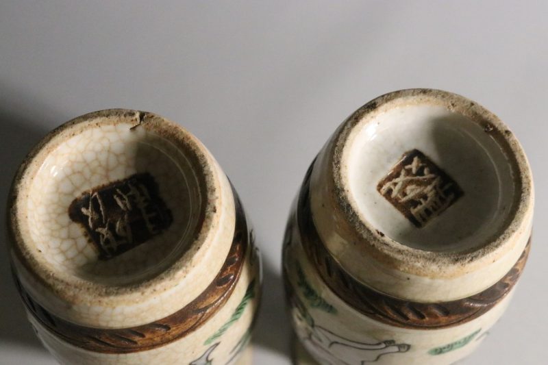 2st Unika Kinesisk 'Nanking'-Porslinsvaser – En Historisk Skatt!