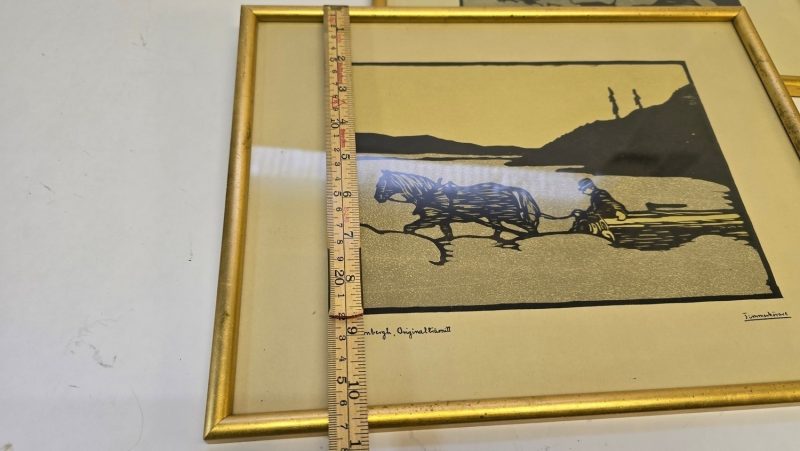 Originalträsnitt av Victor Jernberg – Vackra Motiv från Svensk Landsbygd
