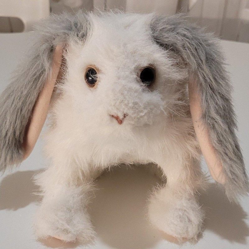 Furreal Friends Hop `N Cuddle vit & grå hängande öron Kanin