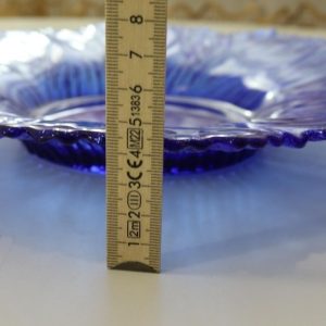 Glasfat, blå, D=31cm
