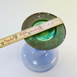 Studio Åhus Signerad Glasljusstake/Lampfot - Blå, Unik Design från 1981