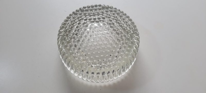 Glasskål / askfat troligen kristall H=4,5cm D=14cm