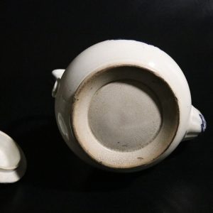 Antik Tekanna med Klassisk Blåvit Dekor - 20 cm