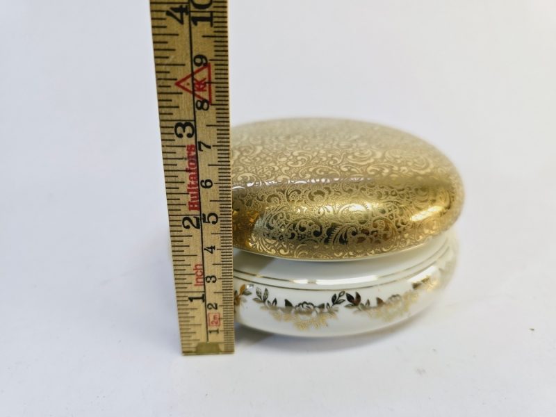 Elegant ALKA Kunst Kronach Burk med Lock – Äkta Gulddekor, Bavaria
