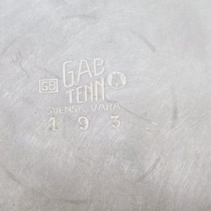 Elegant GAB Tenn-skål från 1933 – Svensk Hantverkshistoria i Tidlös Design