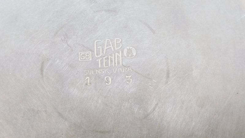 Elegant GAB Tenn-skål från 1933 – Svensk Hantverkshistoria i Tidlös Design