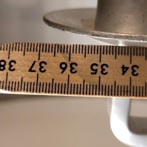 5-armad ljusstake i smide och glas
