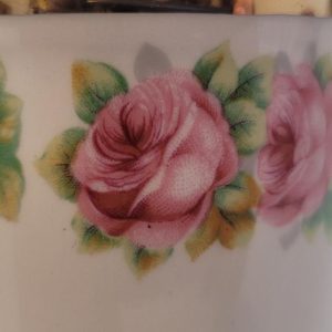 Uppsala Ekeby Gefle kanna med rosa blommor