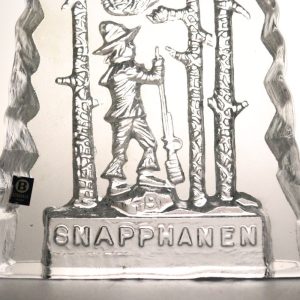 Glasskulptur “Snapphanen” av Thore Brogårdh - Bergdala glasbruk