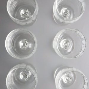 Eleganta vinglas med graverat vindruvemönster – 6 st