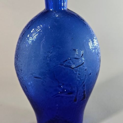FLASKA / JAKTPLUNTA,glas, blå. Skandinavien. 18/1900-tal