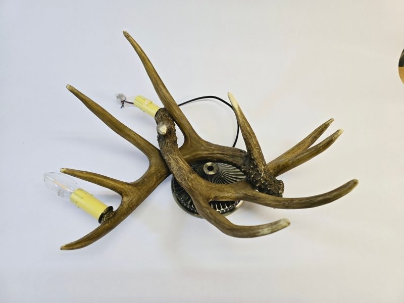 Rustik Vägglampa med Horn – Naturnära Design för Hemmet