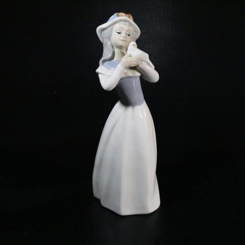 Tengra Porslin Figurin "Flickan med duvan" Valencia Spanien - 24cm