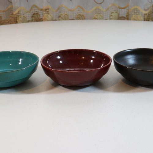 3st skålar, glasyr i olika färger, Made in Sweden